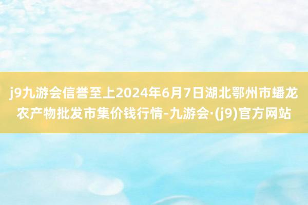 j9九游会信誉至上2024年6月7日湖北鄂州市蟠龙农产物批发市集价钱行情-九游会·(j9)官方网站