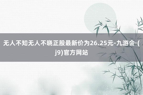 无人不知无人不晓正股最新价为26.25元-九游会·(j9)官方网站