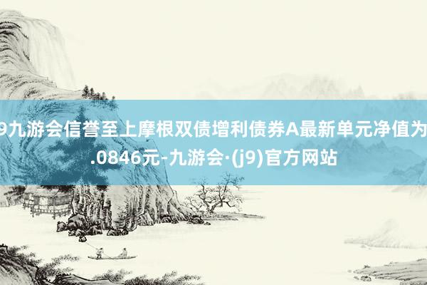 j9九游会信誉至上摩根双债增利债券A最新单元净值为1.0846元-九游会·(j9)官方网站