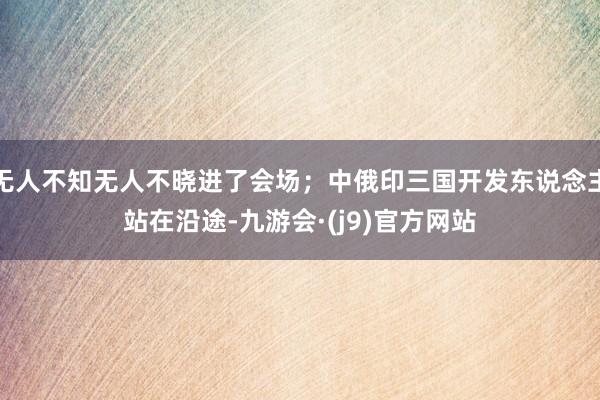 无人不知无人不晓进了会场；中俄印三国开发东说念主站在沿途-九游会·(j9)官方网站
